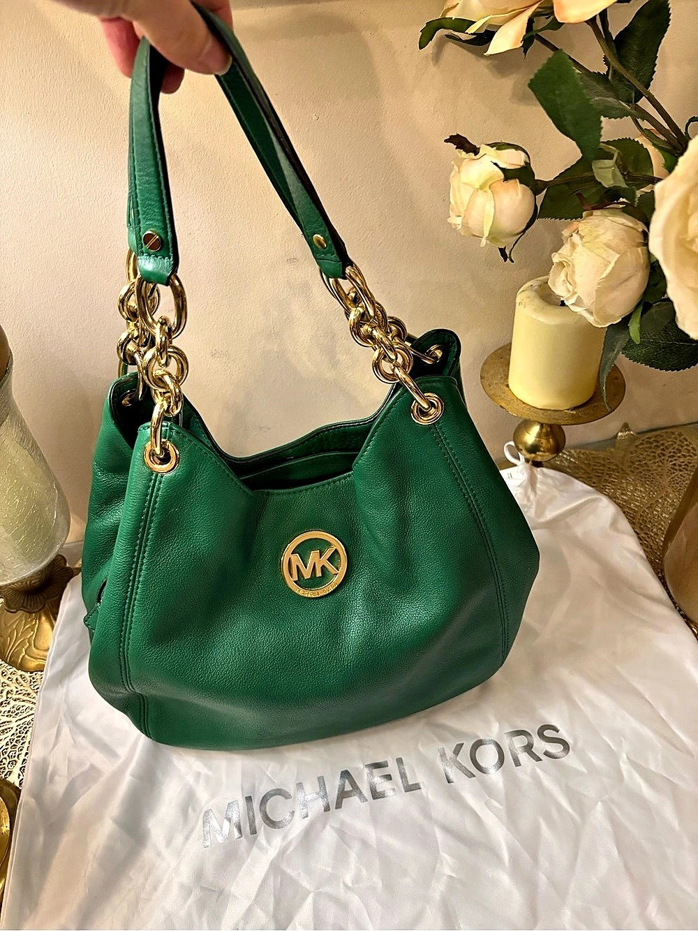 Michael Kors Nolita Large Hobo Shoulder Bag Green